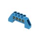 thumbnail image 3 of Terminal Tierra Barra Tornillo Bloque Barrera de Latón 4 Posiciones color Azul, 3 of 5