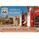 thumbnail image 1 of Vintage Placa Metal Gasolinera Rectangular Pintura Hierro Pared 30x20cm, 1 of 9