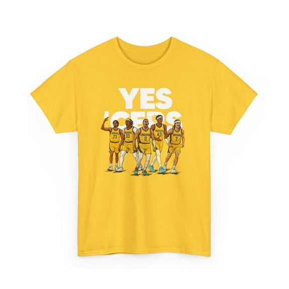 Indiana Yes Cers Starting 5 Basketball Cartoon Unisex Heavy Cotton Tee-KBIND5001-Daisy-S