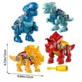 thumbnail image 3 of pdqouc Assemble Dinosaur Toys for Children Disassemble and Screw Boy Dinosaur Cute Cartoon Toys Gifts for Children Boy Girl, 3 of 8