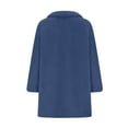 thumbnail image 5 of jtjvou Womens Fuzzy Fleece Jacket Button Down Coats Casual Winter Warm Outwear with Pockets Blue M, 5 of 6
