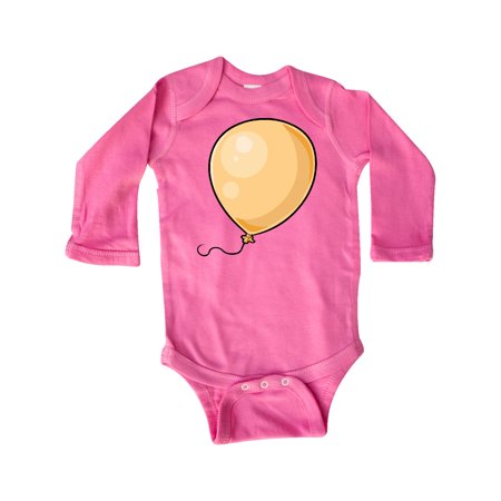 

Inktastic Yellow Balloon Gift Baby Boy or Baby Girl Long Sleeve Bodysuit