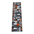 thumbnail image 2 of Masada Rugs Modern Contemporary Runner Area Rug, Orange Grey Black (2 Feet X 7 Feet), 2 of 6