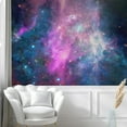 thumbnail image 2 of Idea4wall 5pcs Vibrant Pink Andromeda Galaxy Stick Wallpaper Removable Wall Murals Large Wall Stickers for Home Decoration, 72"x120", 2 of 5