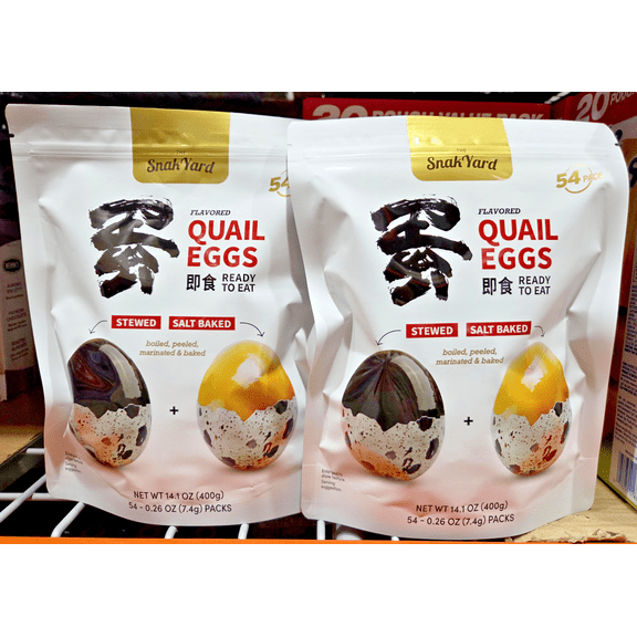 The SnakYard Ground Coffee Stewed & Salt Baked Quail Eggs 14.1oz 400g (2 Bags)
