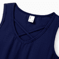 thumbnail image 5 of PatPat Ensembles Assortis pour la Famille : T-Shirt en Coton Bleu et Robe Débardeur à Empiècements Floraux, 5 of 5
