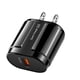 thumbnail image 2 of sweethay de teléfono Multipropósito QC 3.0 Universal Compatibilidad amplia Adaptador de 18W Cabezal de carga Artesanía Cargadores USB Teléfono y Comunicación Enchufe negro de EE. UU. 1, 2 of 8