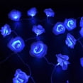 thumbnail image 5 of Rose Flower Fairy String Lights 7.2ft 20 LED Battery Operated Decorative Light for Wedding Valentine's Day Party Bedroom Decor, 5 of 6