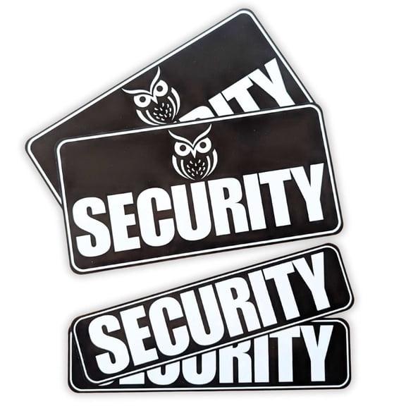 TOTOMO Reflective Security Vehicle Magnets, Reusable Car Signs, Black, 4-Pack