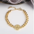 thumbnail image 6 of Lordluxury 14k Yellow Gold Rose Chain Bracelet 12 Models CZ Virgin Mary Bracelet Zircon Aircraft Bracelet, 6 of 9