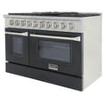 thumbnail image 2 of 48 in. 6.7 cu. ft. Dual Fuel Range for Natural Gas in Black, 2 of 15