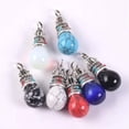 thumbnail image 3 of U8MO 2PCS 40x15mm Tibetan Silver & Natural Stone Teardrop Dangle Drop Pendants-Snowflake Obsidian, 3 of 4