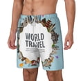 thumbnail image 2 of Balery World Travel Mens Swim Trunks Swim Shorts for Men Quick Dry Inseam Beach Shorts with Compression Liner Pocket-Small, 2 of 9