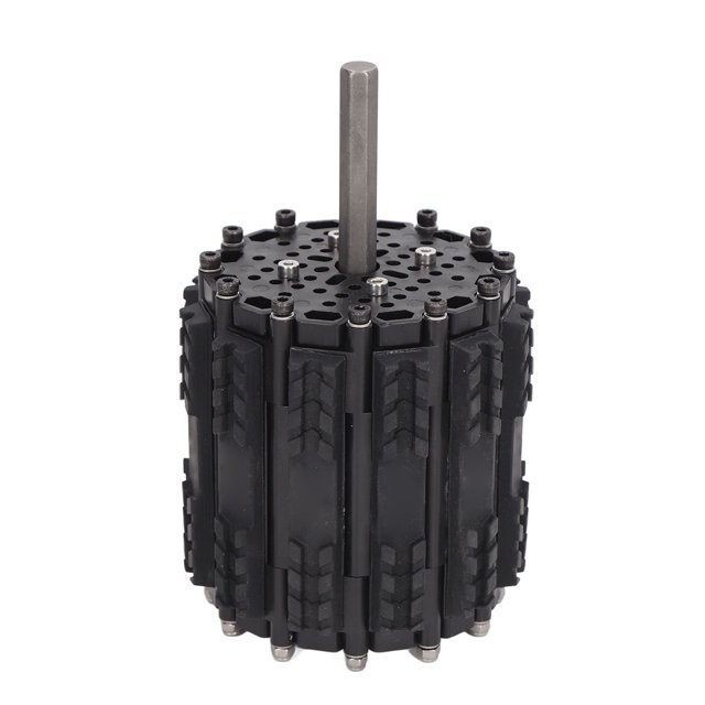 Rueda De Oruga Para Tanque, Rueda De Oruga Para Tanque Caucho POM Antideslizante 112,1 Mm De Diámetro 124 Mm De Ancho Bandas De Rodadura De Tanque Eslabones De Cadena