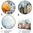 thumbnail image 3 of Designart "Popart Cityscape City Fog II" Cityscapes Metal Wall Decor, 3 of 5