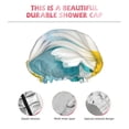 thumbnail image 5 of Balery Daisy Flowers Shower Caps, Double Layer Waterproof Shower Cap, Double Layers Reusable Shower Cap With Soft Comfortable For Long Thick Hair Soft Bath Shower Hair Caps, 5 of 9