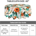 thumbnail image 5 of Floral Flower Colorful Round Tablecloth 60 Inch Summer Blossom Tablecloths for Round Tables Waterproof Polyester Round Table Cover Reusable Anti-Slip Table Cloth for Dining Room Party Indoor Outdoor, 5 of 6