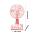 thumbnail image 3 of YYV Fruit Print Rechargeable Desktop Fan Three-Speed Quiet Motor Adjustable Tilt Cartoon Table Fan USB Rechargeable Portable Cooling Fan for Dorm Office Home Summer Use, 3 of 6