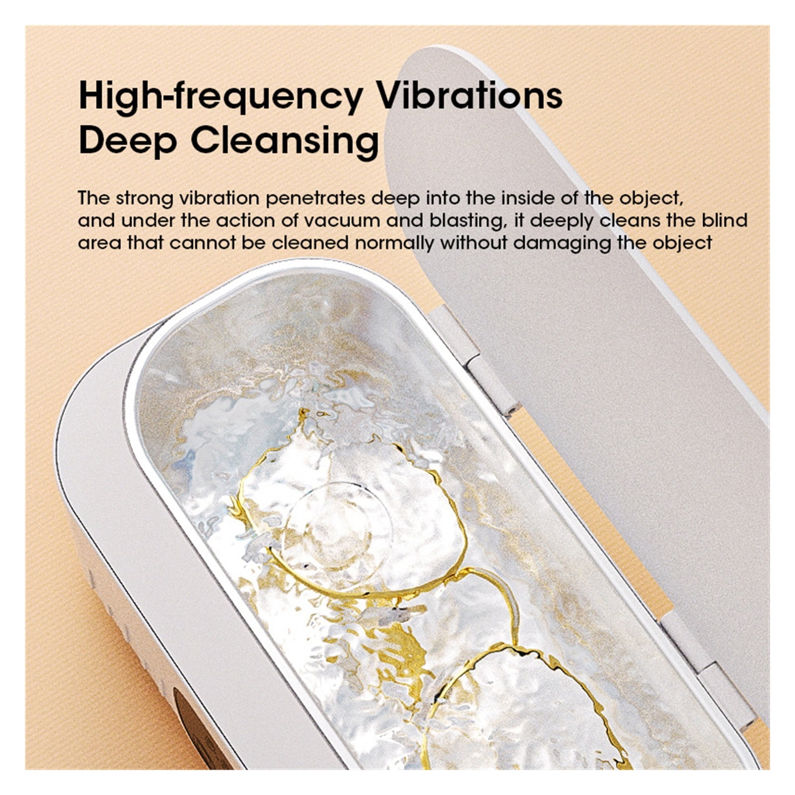 Ultrasonic Cleaners Glasses Cleaning Ultrasonic Jewelry Cleaner Machine High Frequency ,Convenient to Use