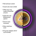 thumbnail image 3 of Los Angeles Lakers City Retro Neon Analog Wall Clock with Pull Chain, 3 of 6
