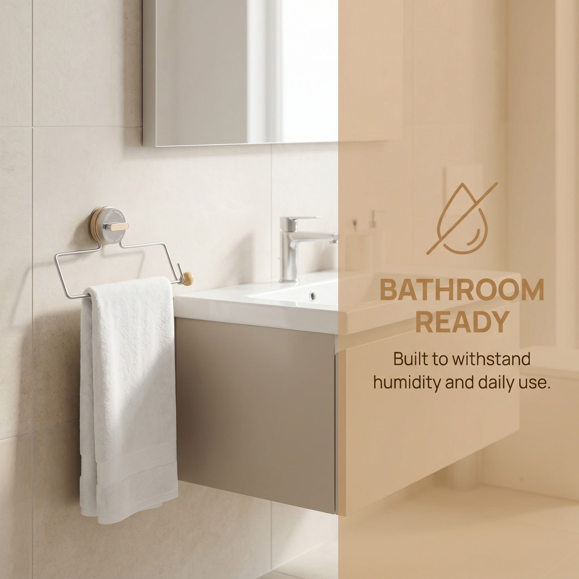Unique Bargains Wall Mount Paper Towel Holder Rustproof Towel Rack Natural 12.6x2.4inch
