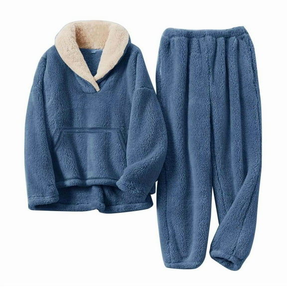 Girls Fuzzy Pants Set Fleece Outfits Winter Flannel Loose Fluffy Pullover Sweatshirt Top Pants Sweatsuit, Limited Time Offer Under 10 Dollars