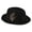Black, variant on Wool Jazzs Cap Flat Top Hat Hippies Cap Feathers Fedora Hat Stage Show Headwear