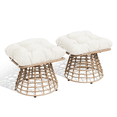 thumbnail image 6 of FKS LIFE Patio Swivel Chairs, Outdoor Furniture Sets Wicker Swivel Chairs with Thick Cushions and Ottoman - Set of 5, 6 of 11