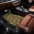 thumbnail image 4 of Cauagu Mushroom Leaf Pattern Car Floor Mat Set of 4,Car Carpet Mats Car Mats with Anti-Slip Backing & Driver Heel Pad Universal Fit for Cars/Trucks/SUV/Vans, 4 of 6