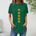 thumbnail image 1 of Fiudx Ofertas Flash Artículos En Oferta Top Suelto con Cuello Redondo y Estampado de Girasoles a La Moda Informal de Verano para Mujer, 1 of 3