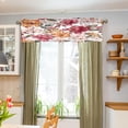 thumbnail image 5 of Colorful Flowers Curtain Valance for Kitchen Windows/Bathroom/Living Room/Bedroom Blackout, Rod Pocket Valance Small Window Treatment, 54" W x 18" L Home Decor, 5 of 6