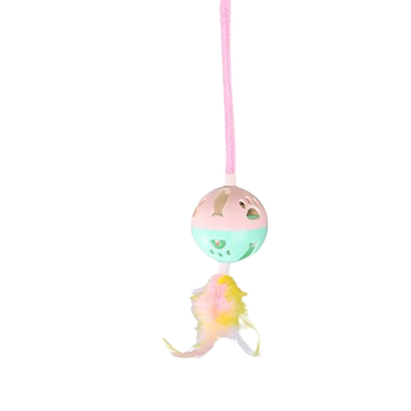 TOOYFUL 5x Cat Kitten Toy, Exercise Fuzzy Balls Indoor Elastic Rope Pet Supplies Cat Toy Flexible Rope Amusement Retractable