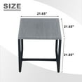 thumbnail image 3 of POCASSY Outdoor Metal Square Side Table Small End Table - Gray, 3 of 5