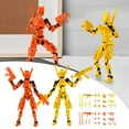 thumbnail image 1 of 2 Pcs T13 3D Printed Action Figure, T13 Action Figure Robot,Stikbot Toys with Weapon Accessories, Titan 13 Action Figure, Ideal Gift for Children and Adults (Multi-Color), 1 of 8