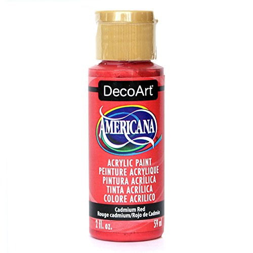 decoart americana acrylic paint, 2-ounce, cadmium red ...