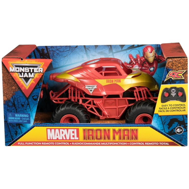 Monster Jam, Marvel Iron Man RC Monster Truck, 1:24 Scale, Kids