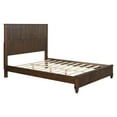 thumbnail image 4 of Solid Wood Queen Bed Frame with Tall Headboard, No Box Spring Needed, Walnut, 4 of 5