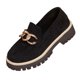 thumbnail image 1 of Apoyos de Tacón para Zapatos de Mujer de Moda Casual Redondo-Pie Cadena de Metal Zapatilla Decorativa con 4cm de Tacón, Zapatillas de Interior Al Aire Libre de las Mujeres, 1 of 7