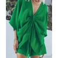 thumbnail image 2 of Yidarton 2022 European And American Fashion Simple Seven-point Sleeve Cotton Pajamas Set Loose Pajama Pants Double-layer Yarn Design Sense Ladies Home Clothing Green L, 2 of 4