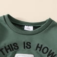 thumbnail image 5 of CAUYDY 3 6 9 12 18 Months 1-5T Child Boy Outfits Baby Long Sleeve Top and Elastic Waist Pants Two Piece Clothing Set Fall Winter Gift for Preemie Green for Sizes 6-12 Months, 5 of 9