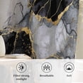 thumbnail image 6 of Black Grey Marble Semi Sheer Curtains Drapes for Living Room, Bedroom, French Doors Window 54 Inches Long, Modern Gradient Abstract Aesthetic Rod Pocket Chiffon Curtain Drapery Voile Draperies Panel, 6 of 8