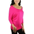 thumbnail image 4 of ToBeInStyle Women's Boat Neck Dolman Style Blouse, 4 of 4