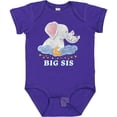 thumbnail image 3 of Inktastic Big Sis Cute Elephants with Moon and Stars Girls Baby Bodysuit, 3 of 5