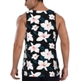 thumbnail image 3 of Xecao Lilies Flowers Men's Tank Top Workout Quick Dry Sleeveless Gym Jogging Muscle Shirts Summer Swim Beach Tops, 3 of 9