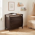 thumbnail image 2 of ELLEGHT 3-Drawer Dresser Changer, Changing Table, Nursery Dresser with Safety Belt, Guardrails & Changing Top for Baby Nursery in Brown, 2 of 8