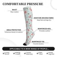 thumbnail image 3 of Lsque Cute Flamingo Pattern Sport Compression Socks for Men & Women 15-20 mmHg Knee High Nurse Pregnant Running Medical and Travel Athletic, 3 of 6
