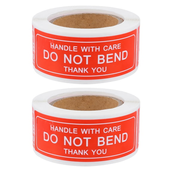 2 Rolls Self Adhesive Moving Labels Care Packaging Sticker Fragile Shipping Stickers Do Not Bend Stickers For Shipping Packaging