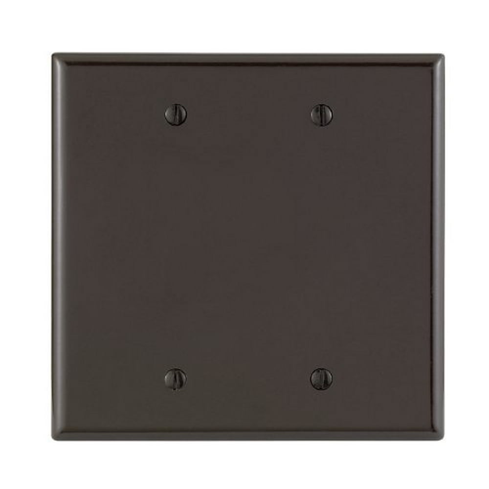 Leviton 80525 Brown Midway Two Gang Blank Wall Plate