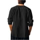 thumbnail image 5 of Blusas y camisas de manga larga con cuello redondo para hombre, informales, de color liso, con hombros descubiertos, rectas, con lazo en el pecho, cuello redondo, manga larga, blusas de licra., 5 of 8
