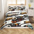 thumbnail image 1 of Erosebridal Vintage Train Comforter Cover Full, Railway Bedding Full Size, Steam Engine Decor, Reversible 3 Pieces（No Comforter）, 1 of 7